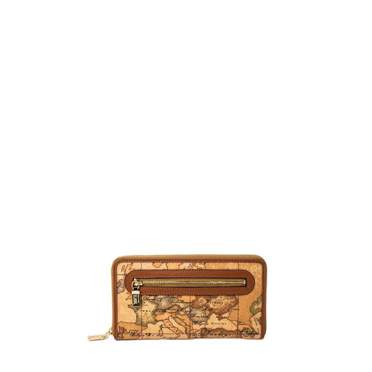 Portefeuille en cuir beige