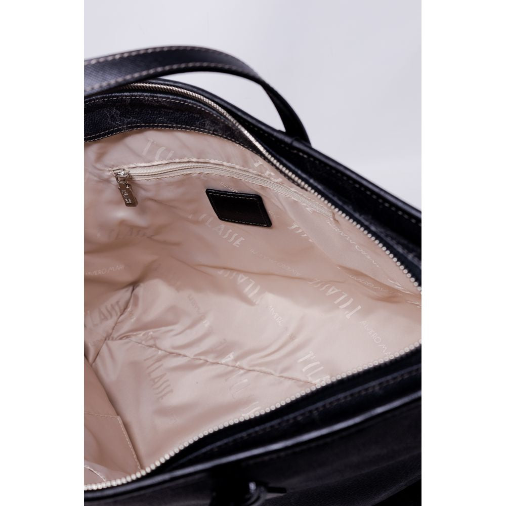 Sac à main en polyester noir
