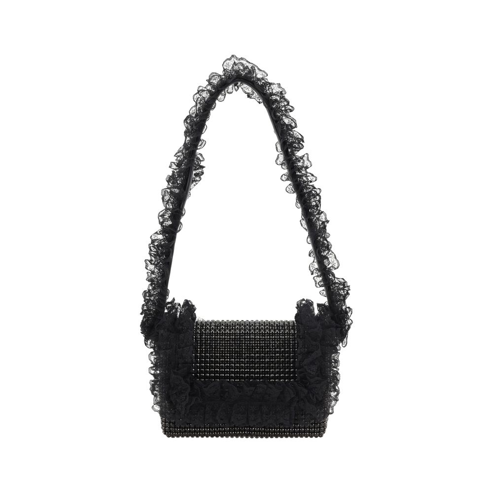 Bolso de hombro de encaje de cristal