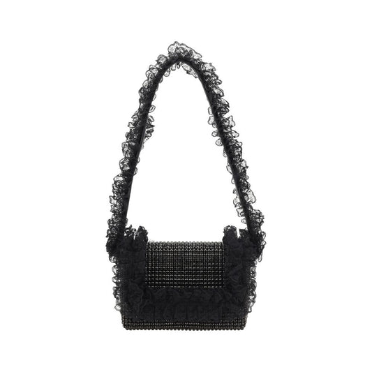 Bolso de hombro de encaje de cristal