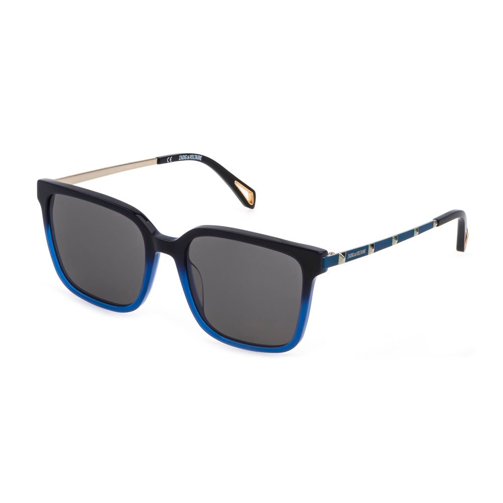 Lunettes de soleil en acétate bleu