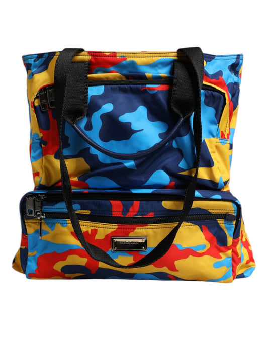 Sac fourre-tout en nylon camouflage multicolore