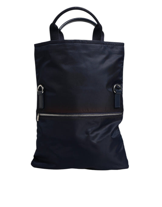 Bolso bandolera de nailon azul oscuro para pañales de bebé