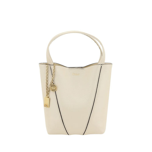 Small Spin Tote Bag in Grained Leather
