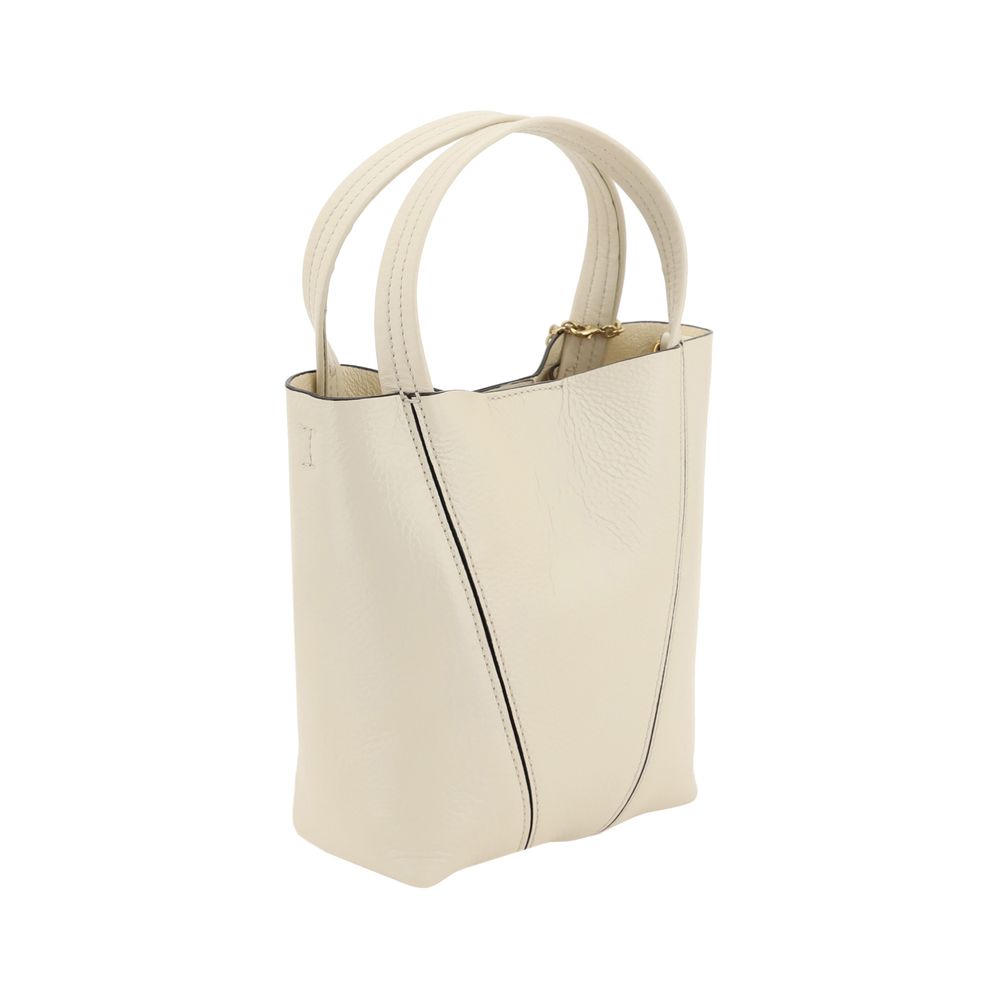 Small Spin Tote Bag in Grained Leather