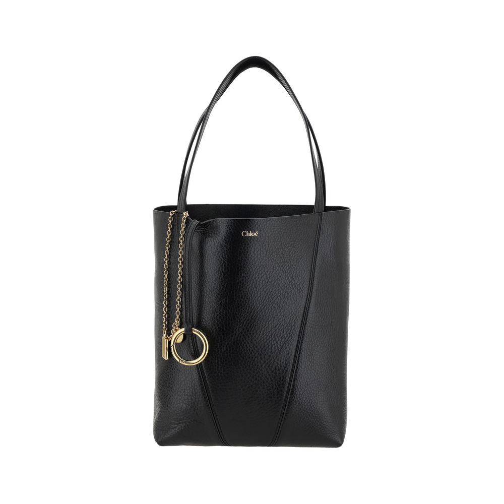 Spin Tote Bag in Grained Leather