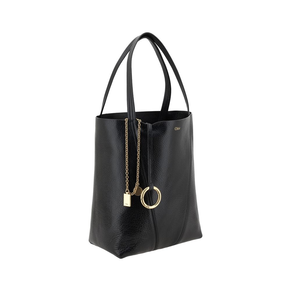 Spin Tote Bag in Grained Leather