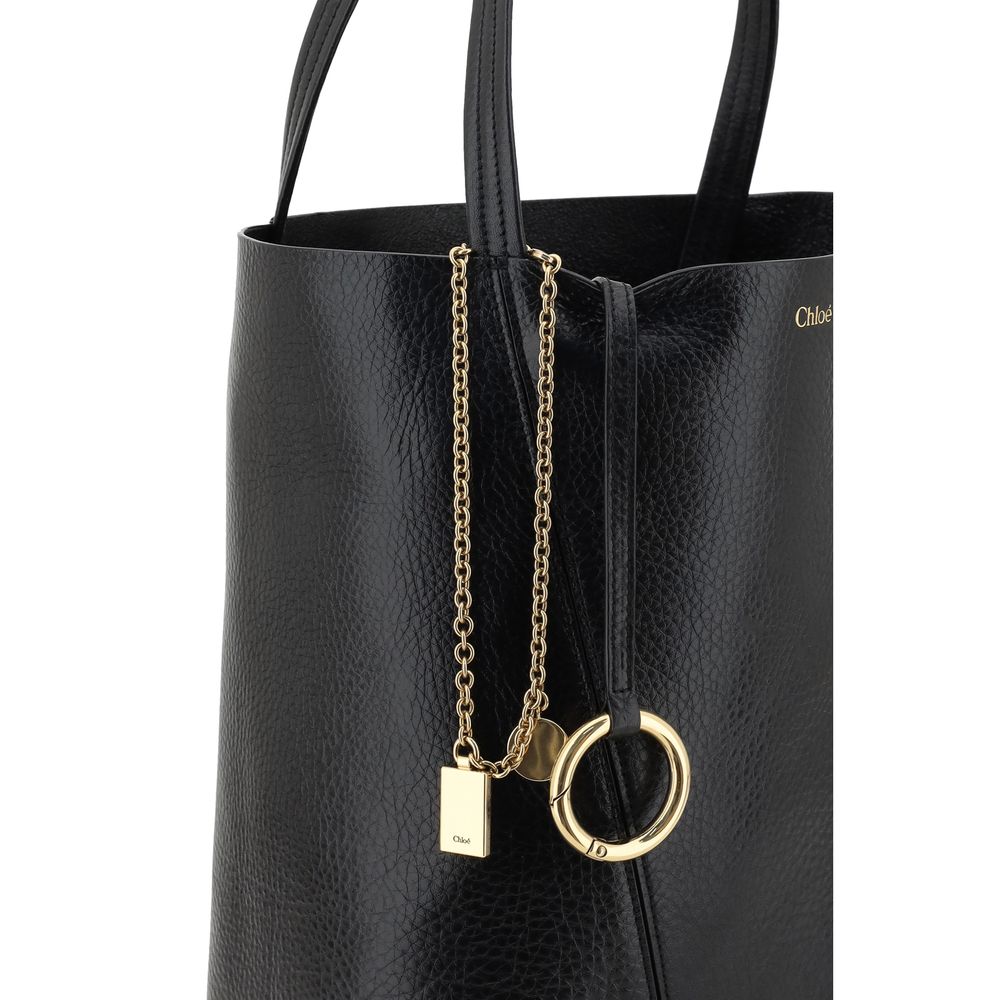 Spin Tote Bag in Grained Leather