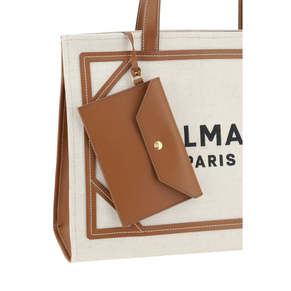 B-Army 42 Canvas Tote Bag with Leather Details