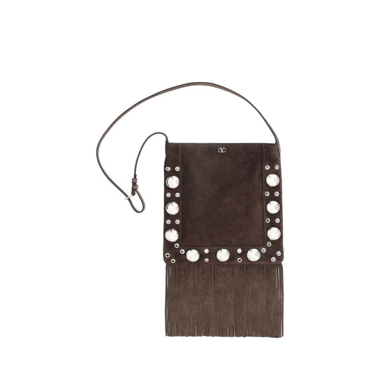 Bolso de hombro de piel de ante