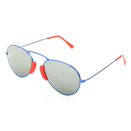 Lunettes de soleil en métal bleu