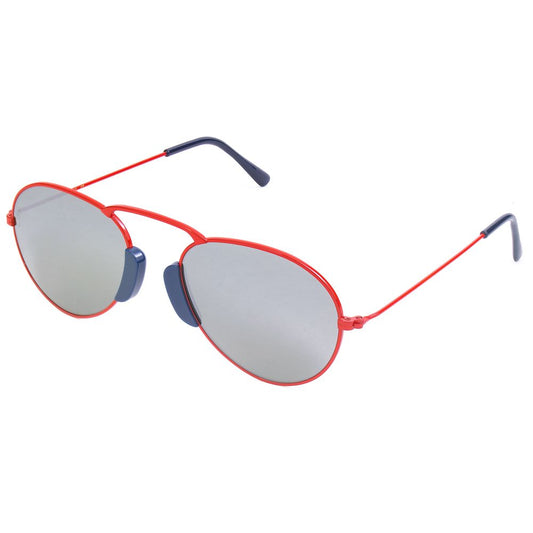 Lunettes de soleil en métal rouge