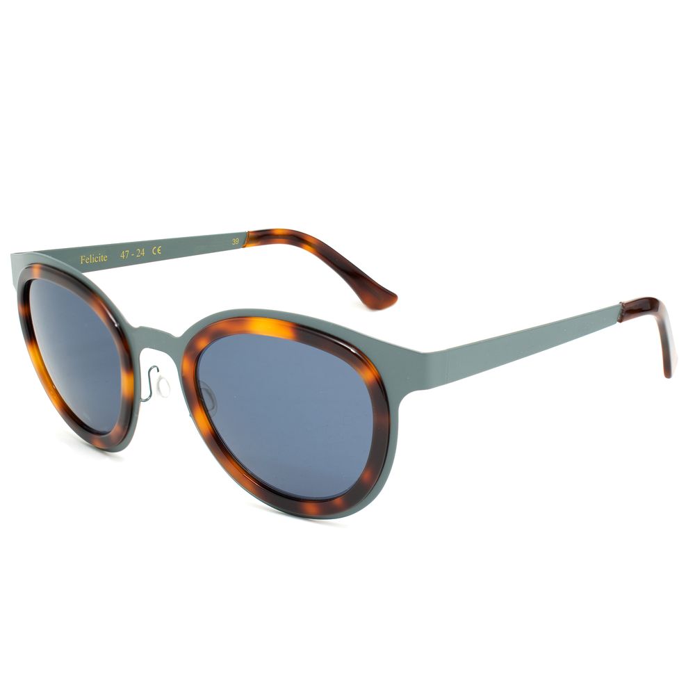 Lunettes de soleil bleues en acier inoxydable