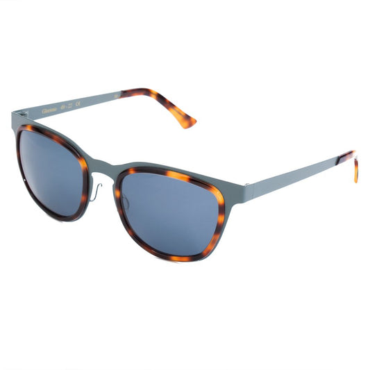 Lunettes de soleil bleues en acier inoxydable