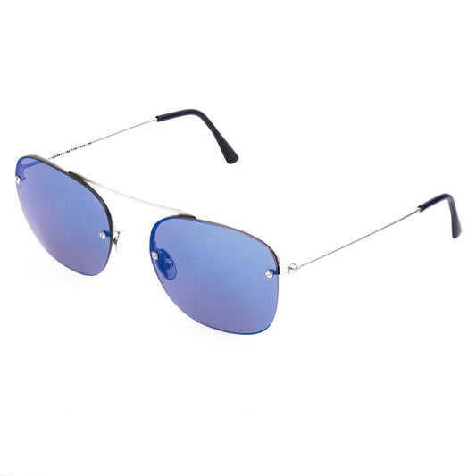 Lunettes de soleil en acier inoxydable argenté