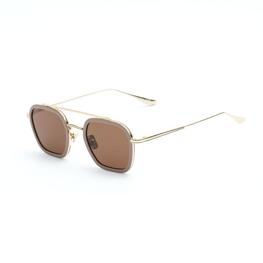 Gafas de sol de titanio dorado