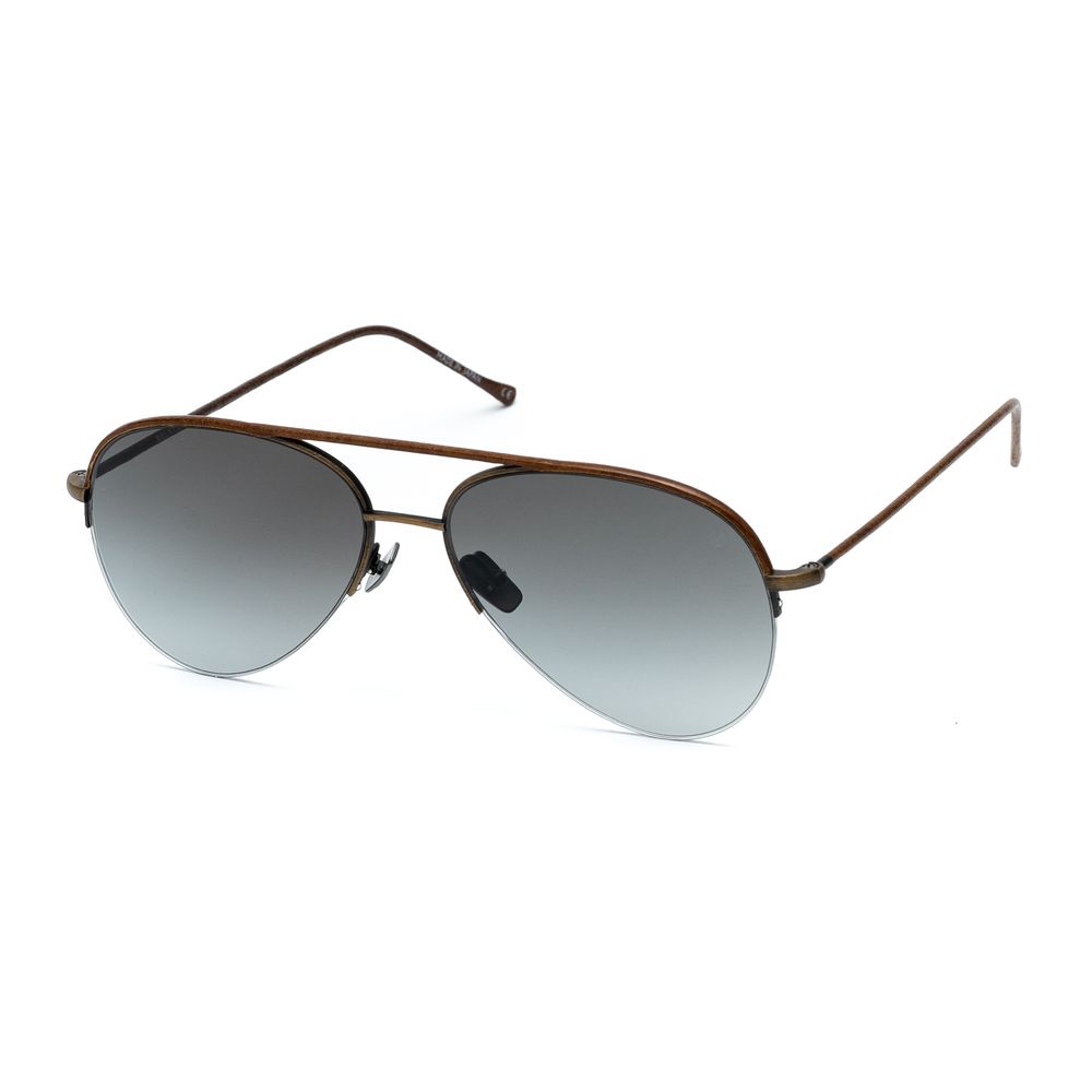 Lunettes de soleil marron en acier inoxydable