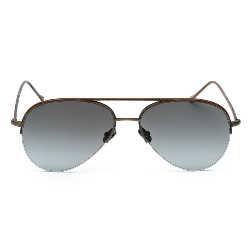 Lunettes de soleil marron en acier inoxydable