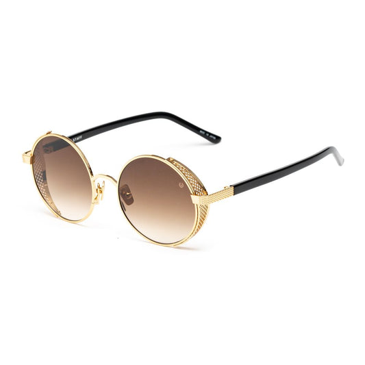 Lunettes de soleil en acétate doré