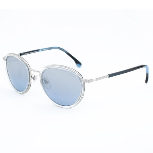 Lunettes de soleil en métal bleu