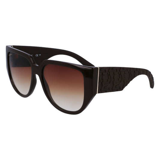 Lunettes de soleil marron bio-injectées