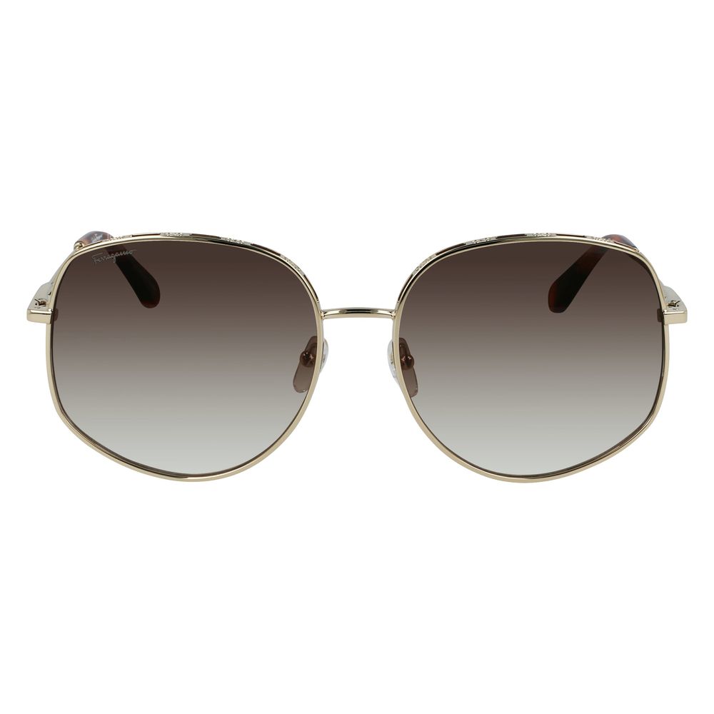 Lunettes de soleil en métal doré