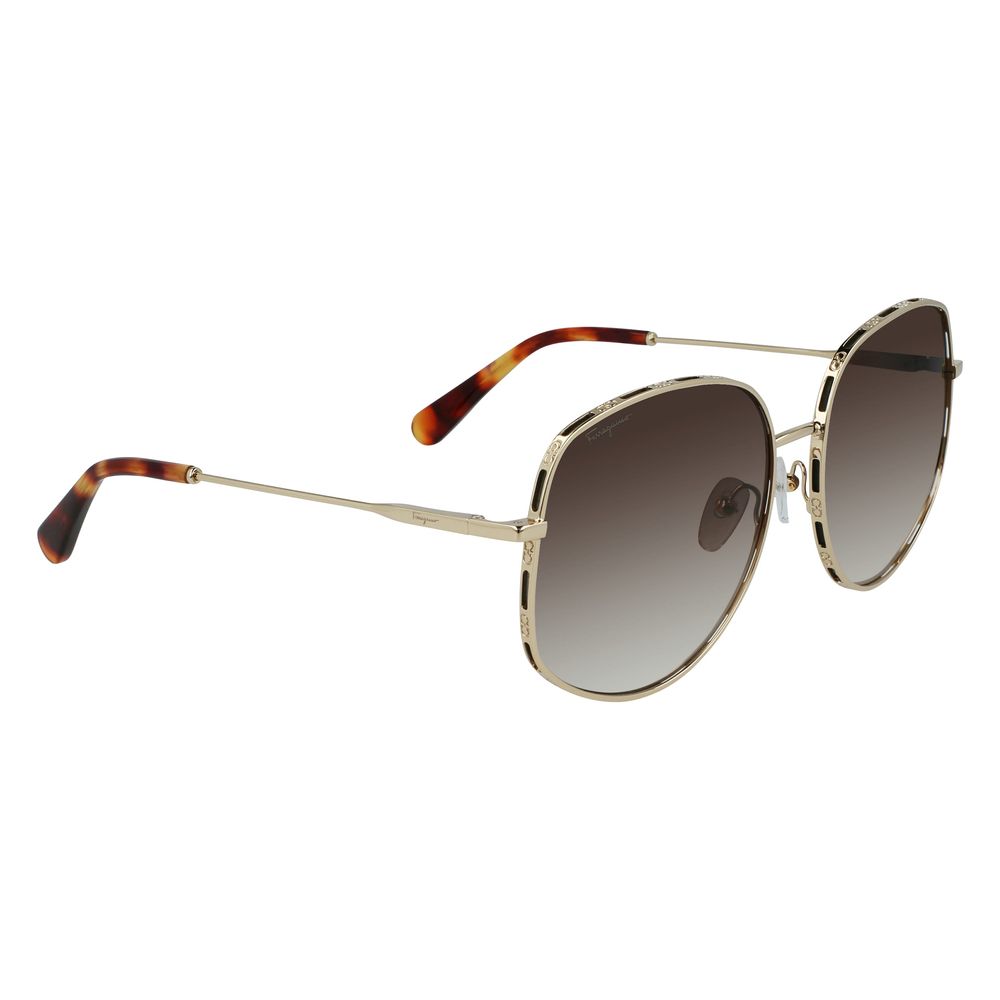 Lunettes de soleil en métal doré