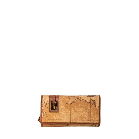Portefeuille en cuir beige