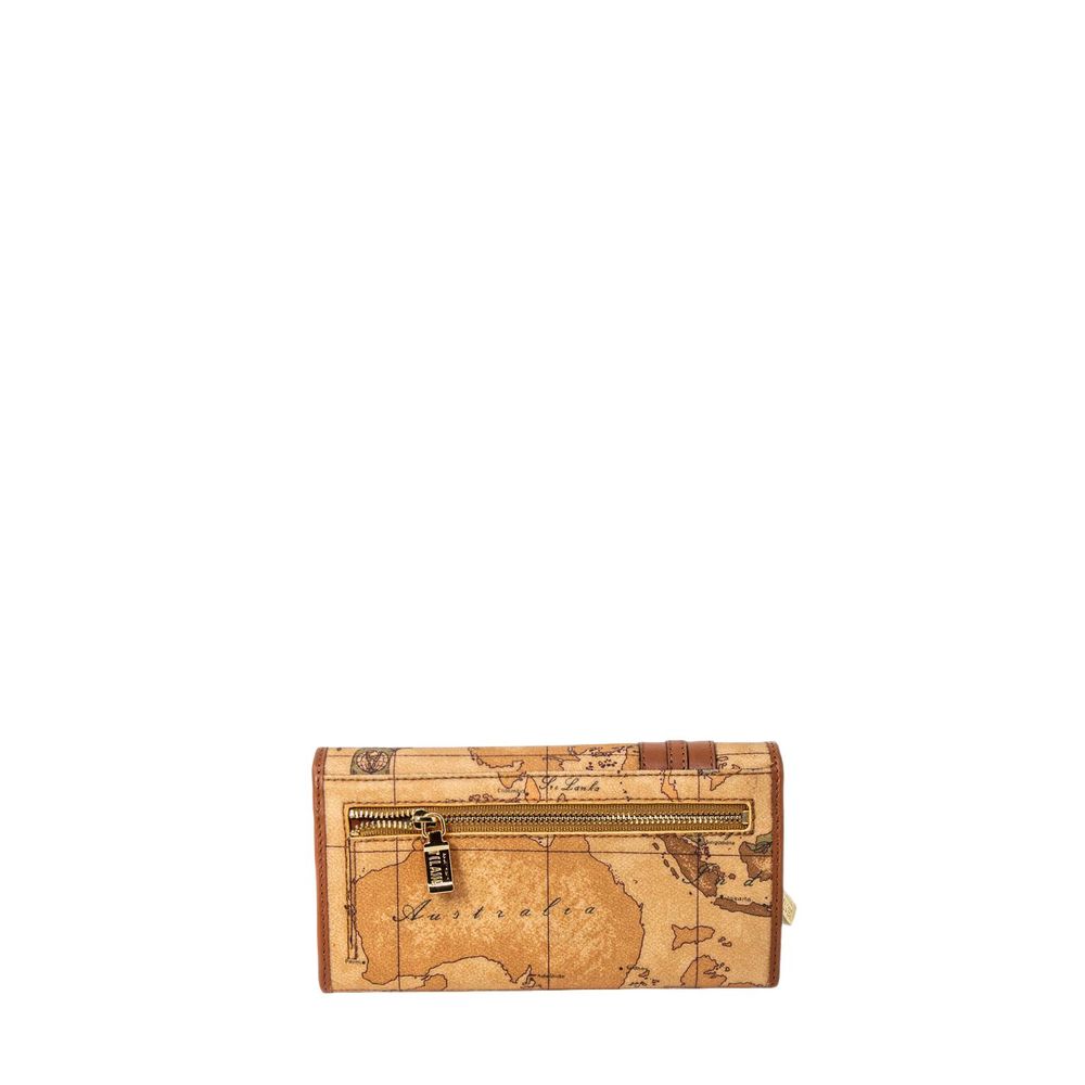Portefeuille en cuir beige