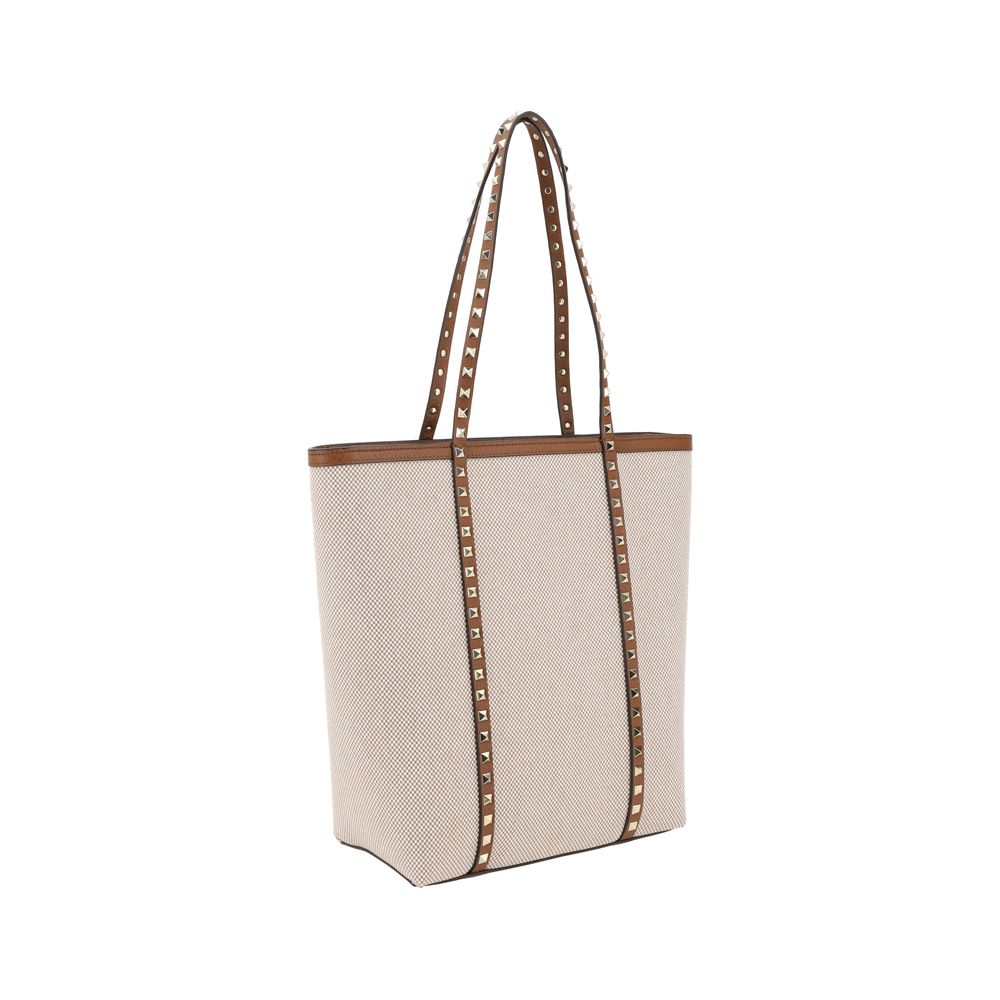 Rockstud Canvas Shopping Bag