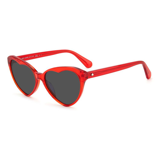 Lunettes de soleil en acétate rouge