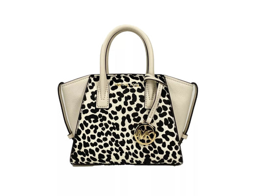 Sac à bandoulière Avril XS Cream Cheetah Satchel