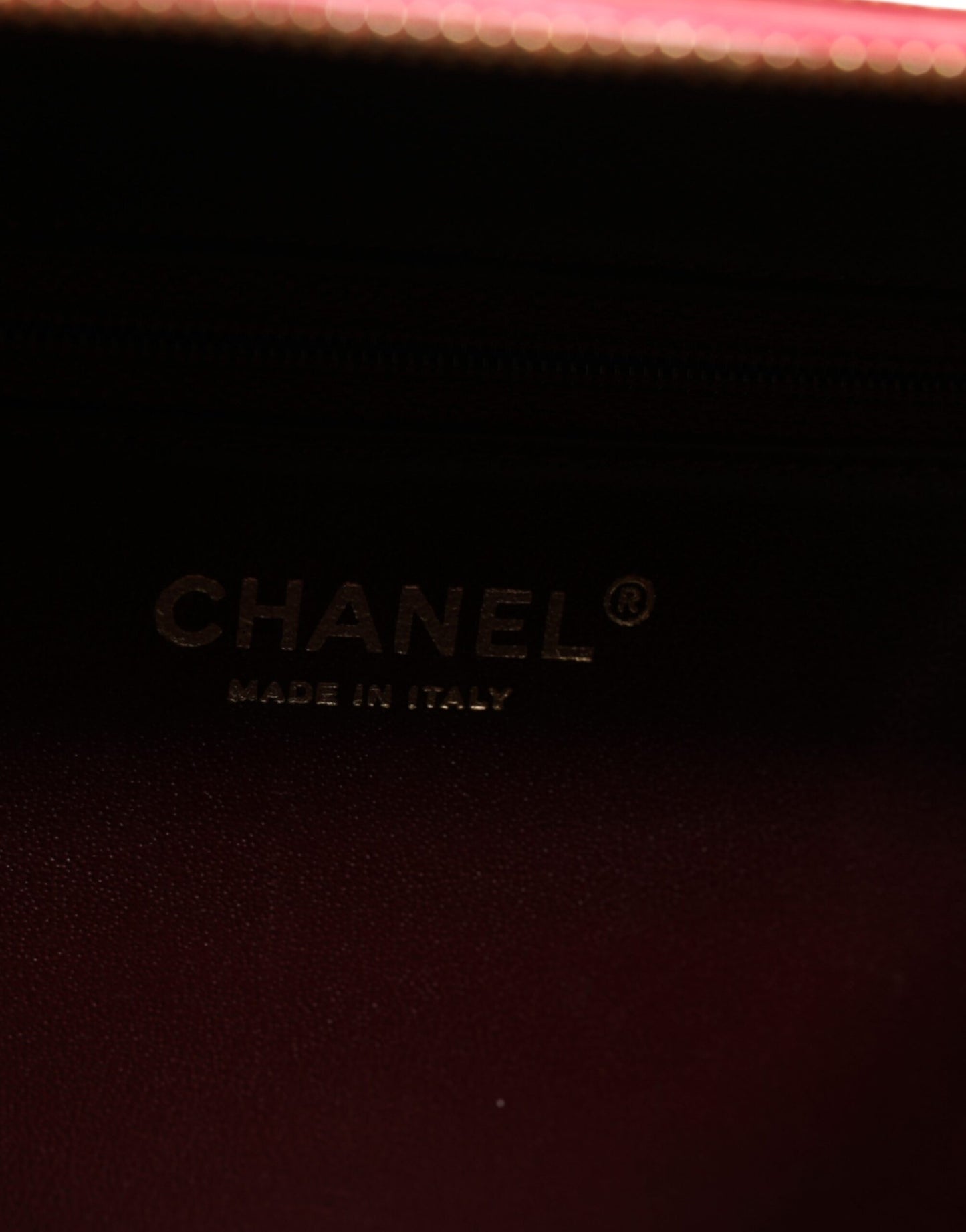 Pink Seal Matelassé Chain CC Lamb Skin Leather Bag