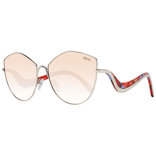 Gafas de sol de oro rosa para mujer