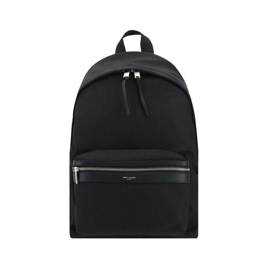 City Backpack in Canvas, Nylon and Leather