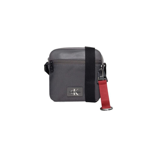 Bolso bandolera de poliéster reciclado gris