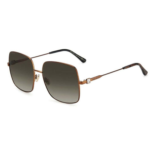 Lunettes de soleil en métal marron