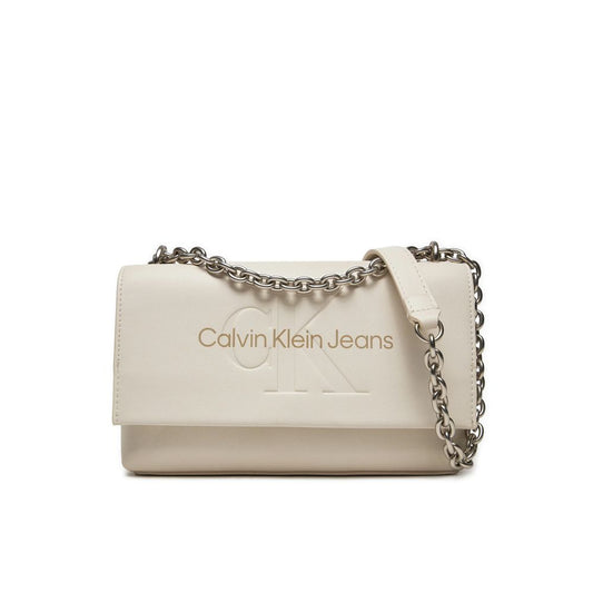 Sac à bandoulière en similicuir beige