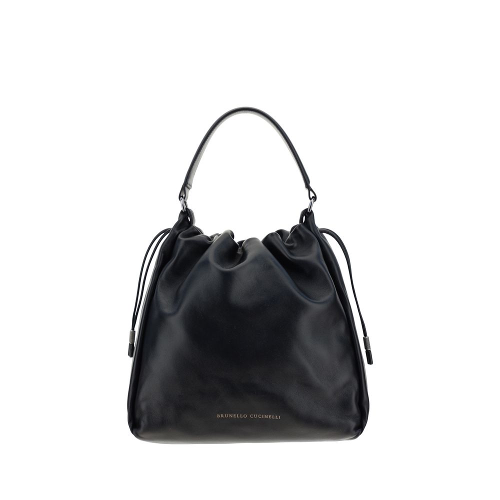 Mellow Bucket Bag in Soft Leather with Monili