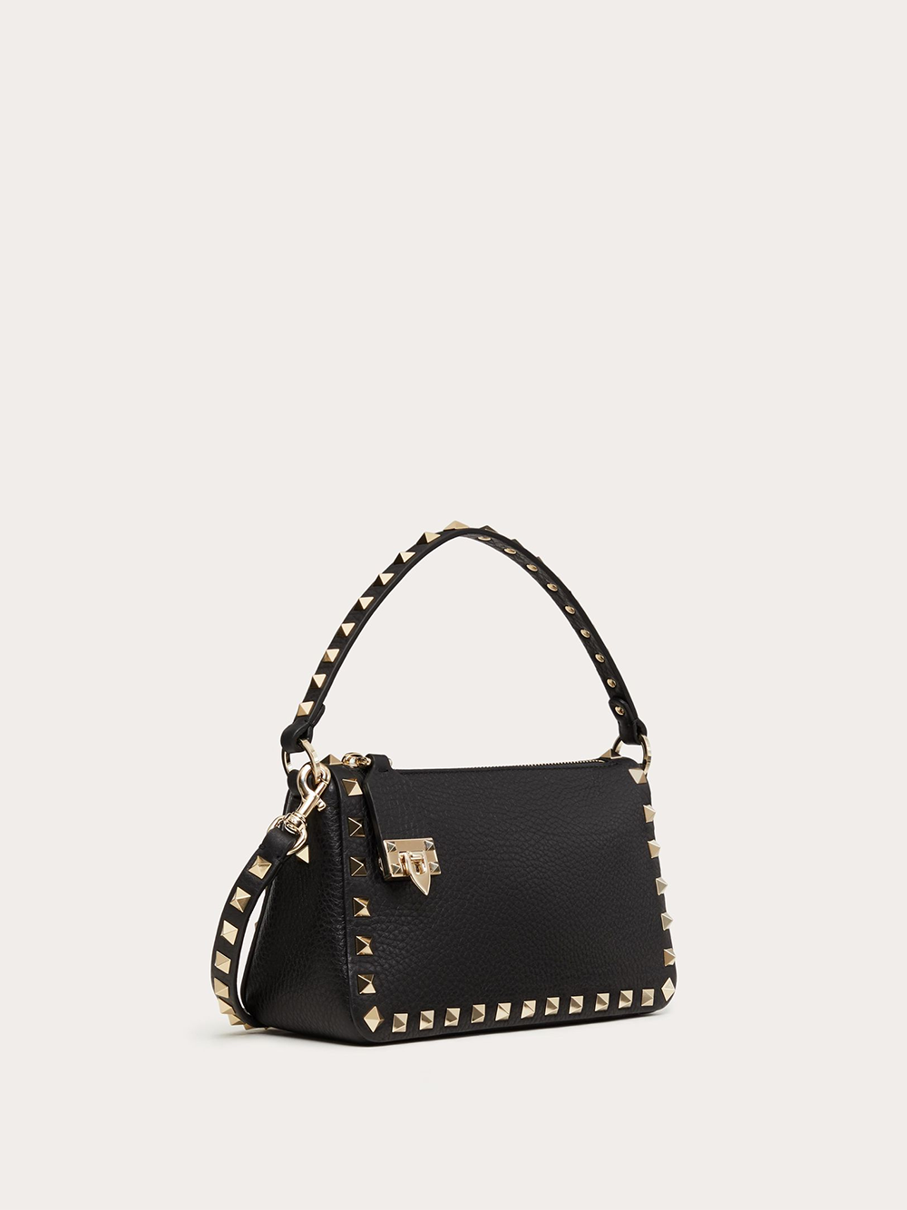 Small Rockstud Grainy Calfskin Crossbody Bag