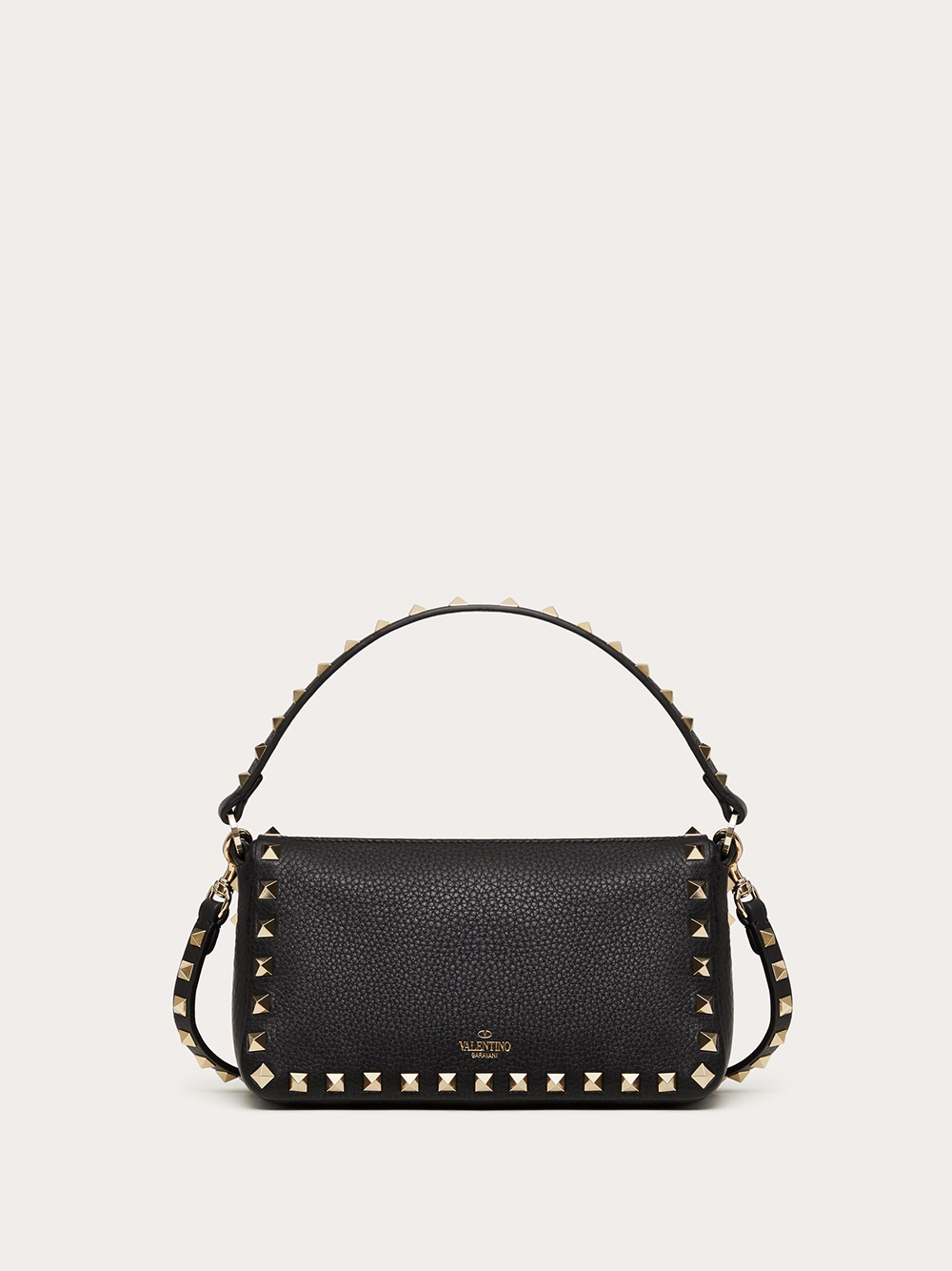 Small Rockstud Grainy Calfskin Crossbody Bag