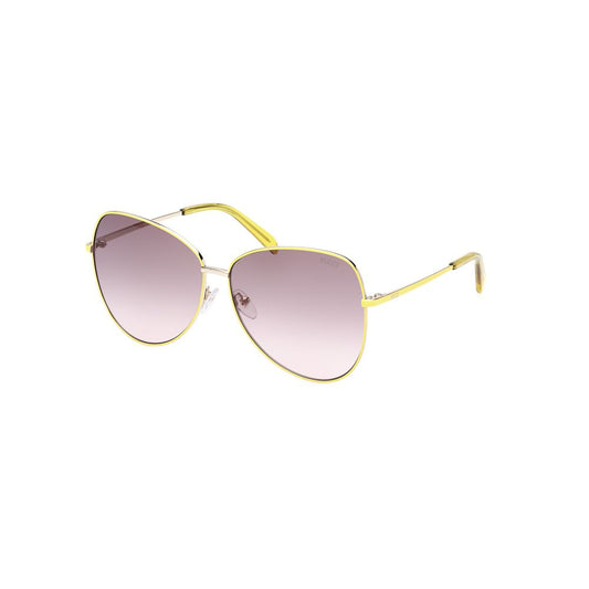 Lunettes de soleil en métal jaune