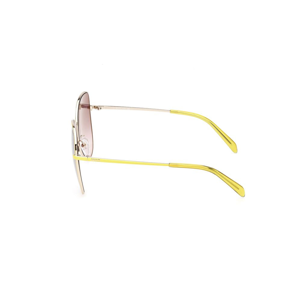 Lunettes de soleil en métal jaune
