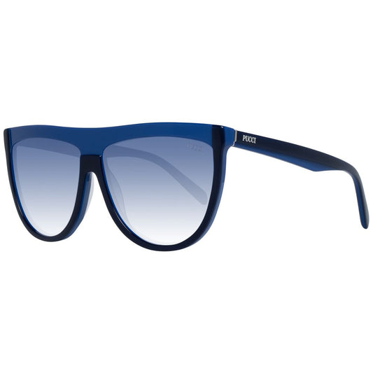 Lunettes de soleil en plastique bleu