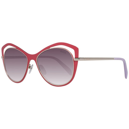 Lunettes de soleil en métal rouge