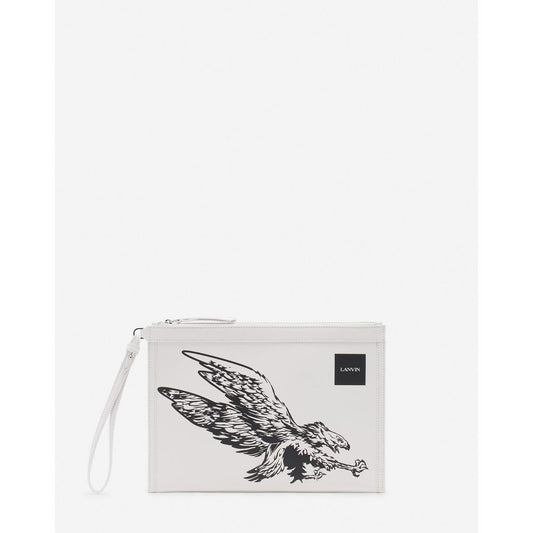 Portefeuille homme en cuir blanc