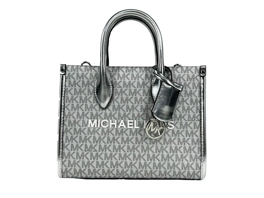 Petit sac fourre-tout zippé Mirella Signature argenté