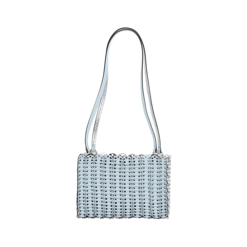 Silver/Blue 1969 Flip Bag in Leather