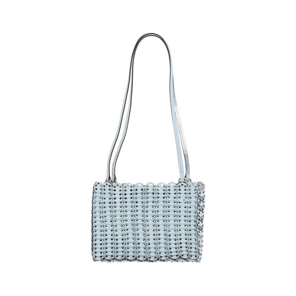 Silver/Blue 1969 Flip Bag in Leather
