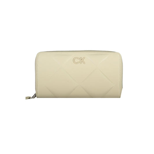 Portefeuille en polyester beige